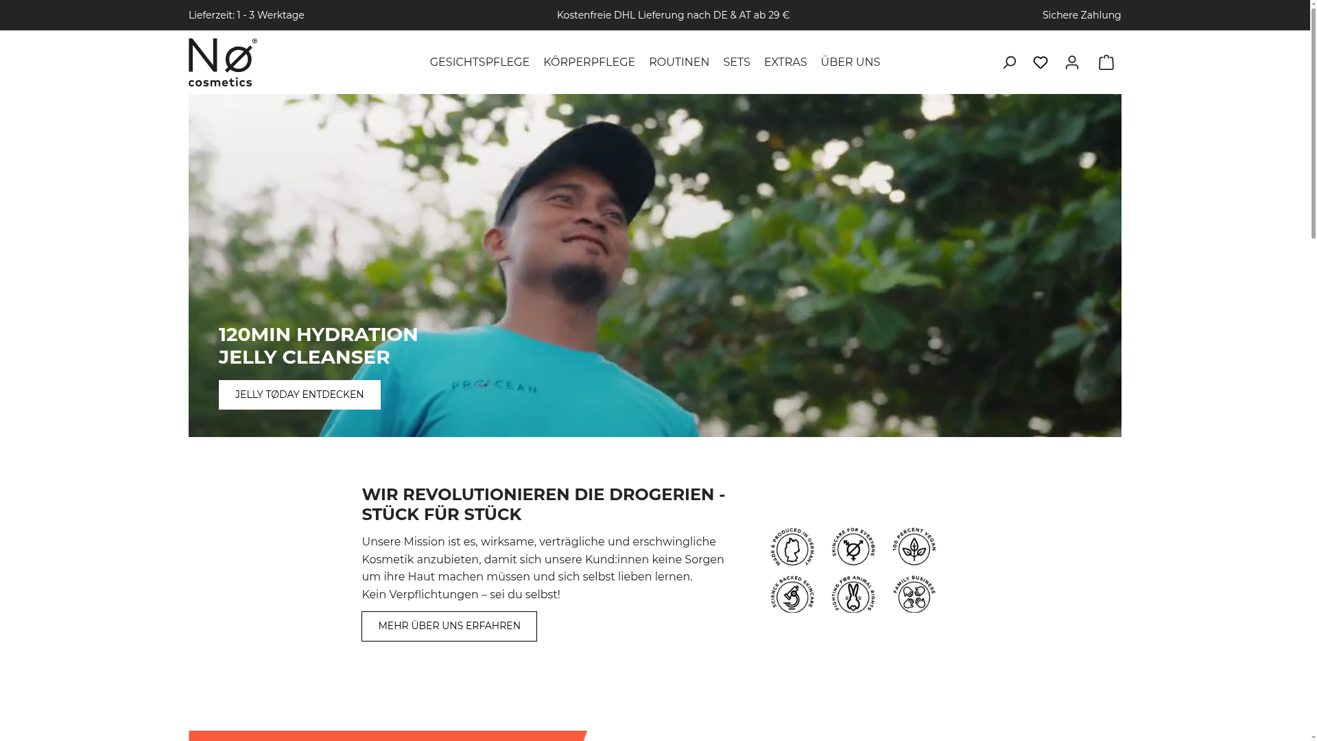 3. NO Cosmetics Homepage