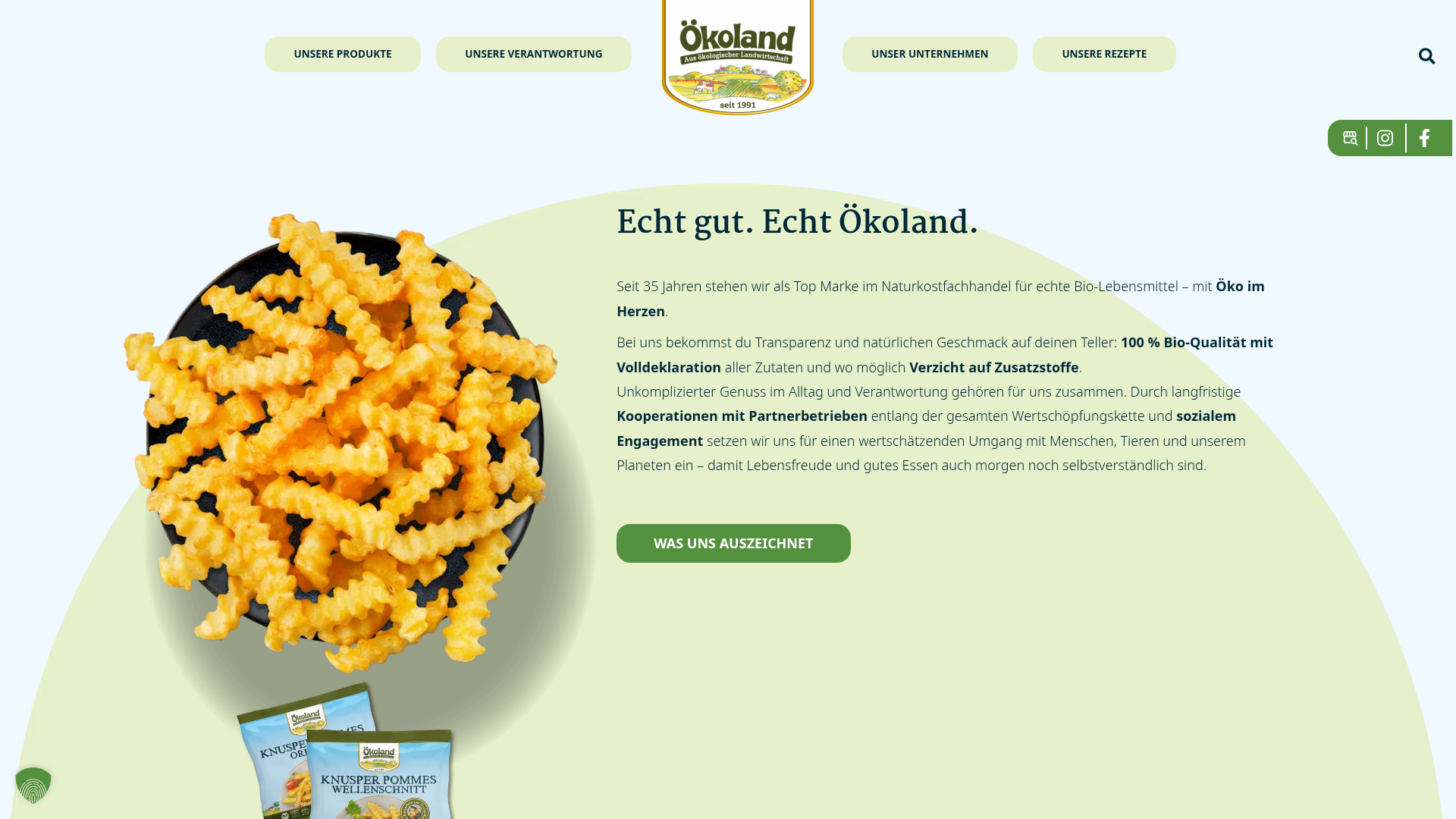 3. Ökoland Homepage