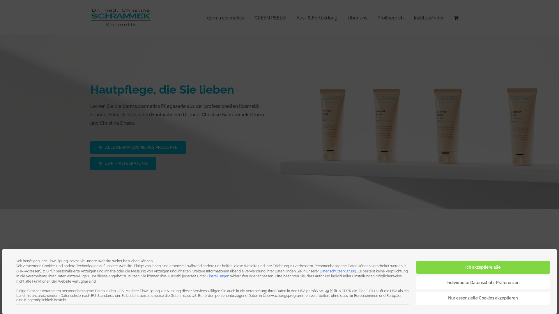 3. Dr. med. Christine Schrammek Kosmetik Homepage