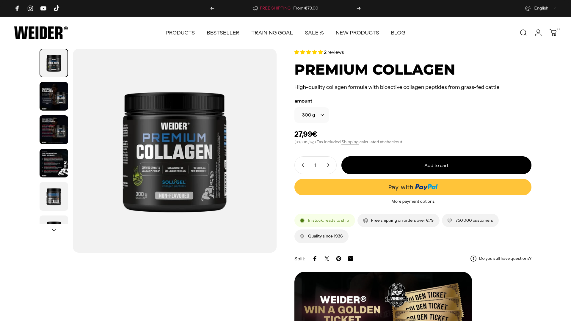 2. WEIDER Germany Homepage