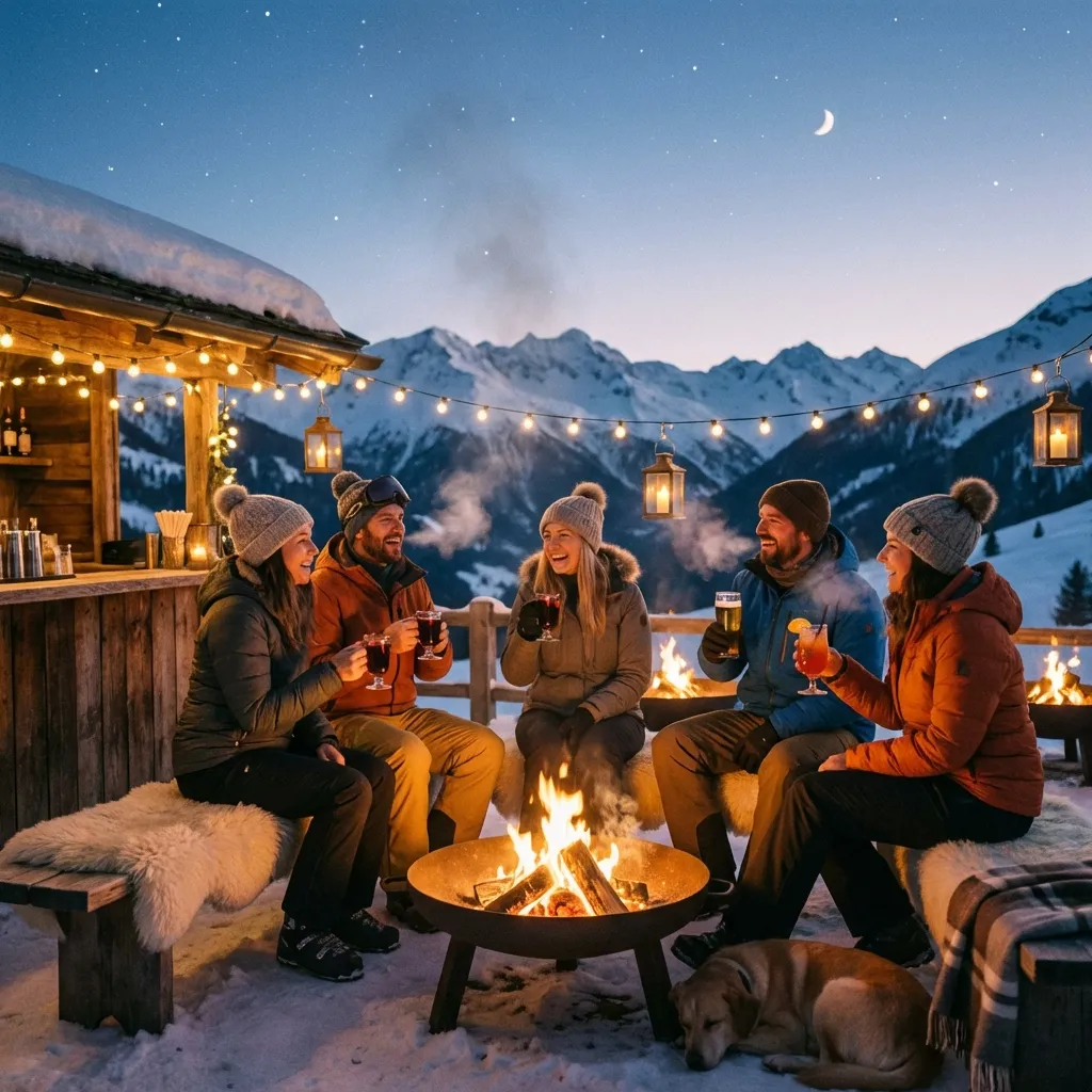 Apres-Ski Bar im Schnee