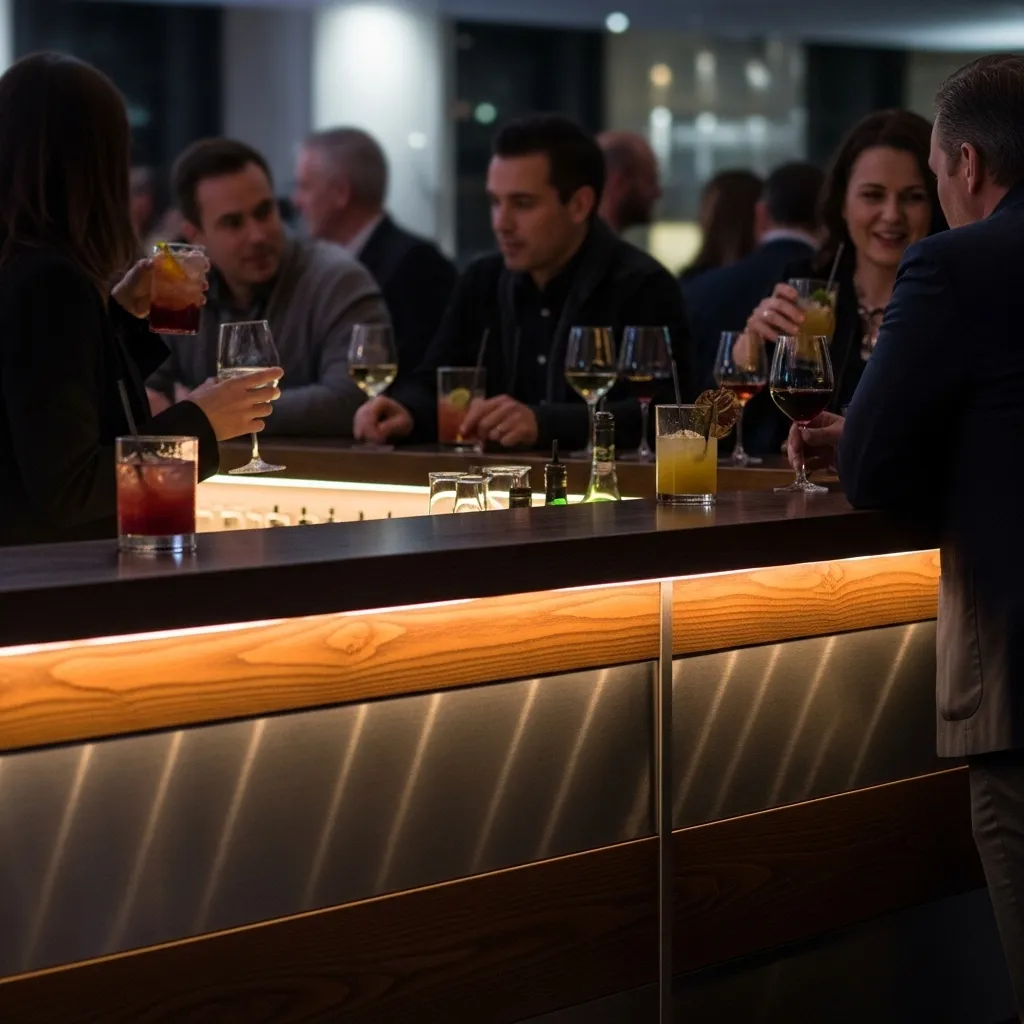 Bartheke mit LED-Beleuchtung