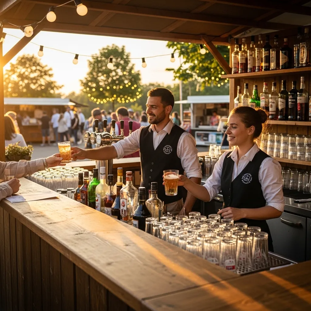 Übersichtliche Bar bei einem Vereinsfest