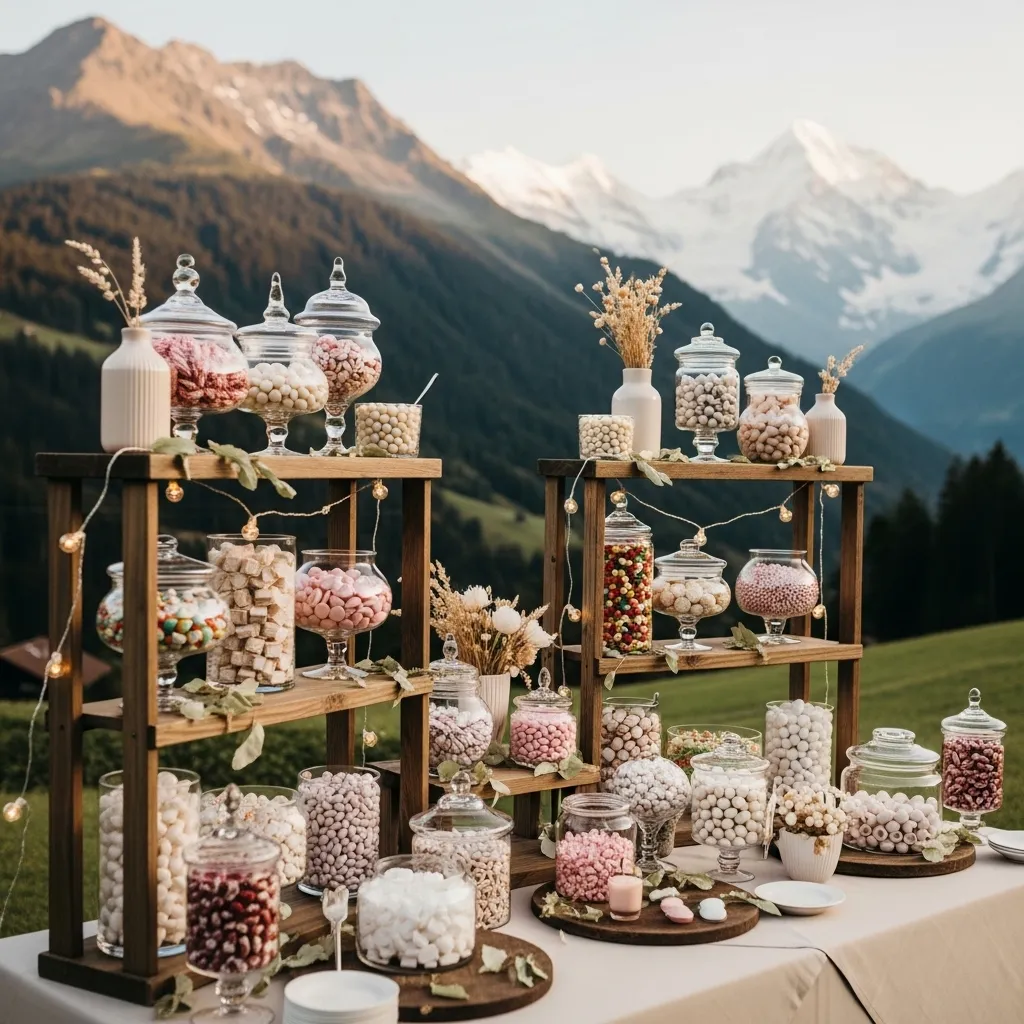 Candy Bar auf Schweizer Hochzeit