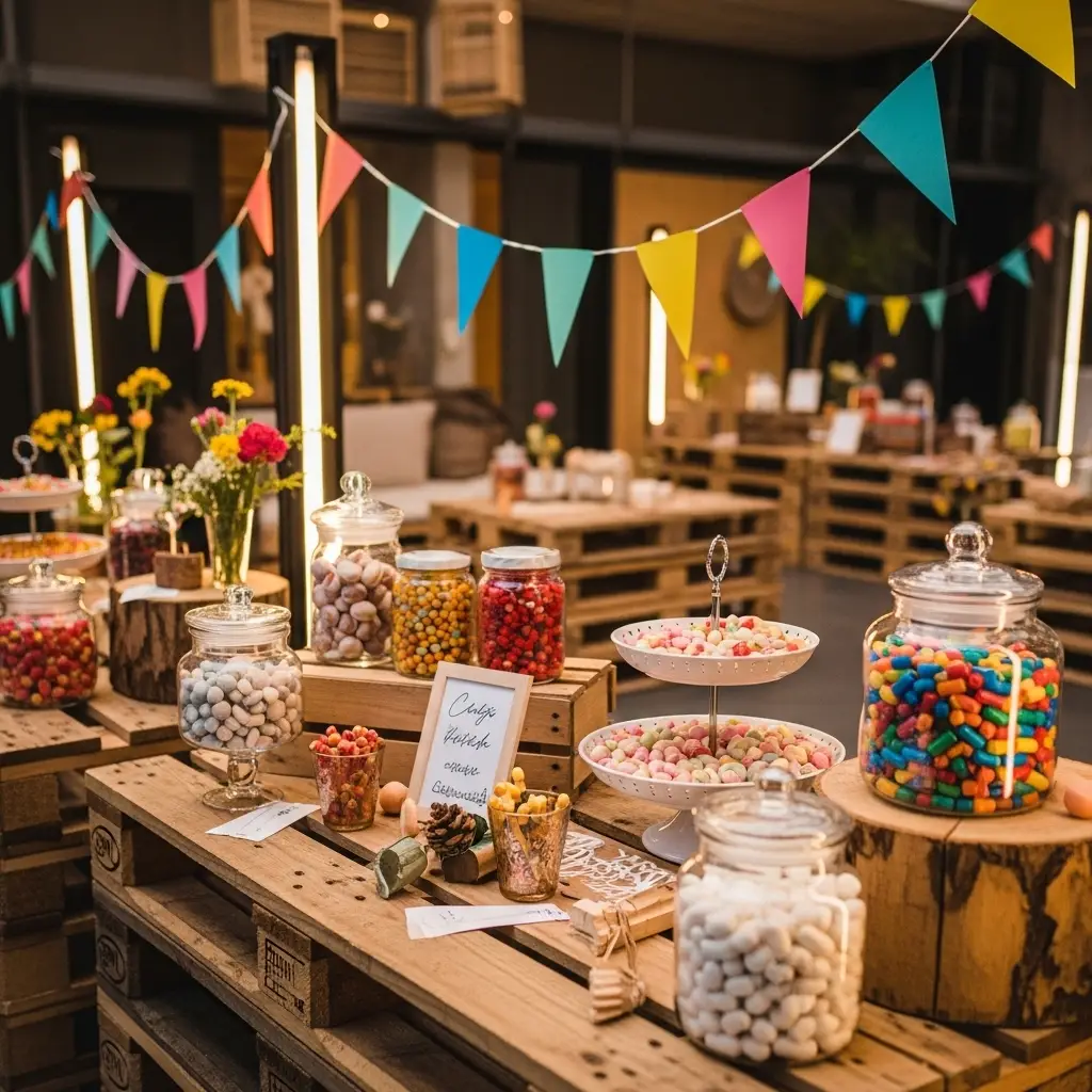 Candy Bar mieten in Zürich 2 Candy Bar im Retro-Wagen-Stil für eine Hochzeit in Zürich