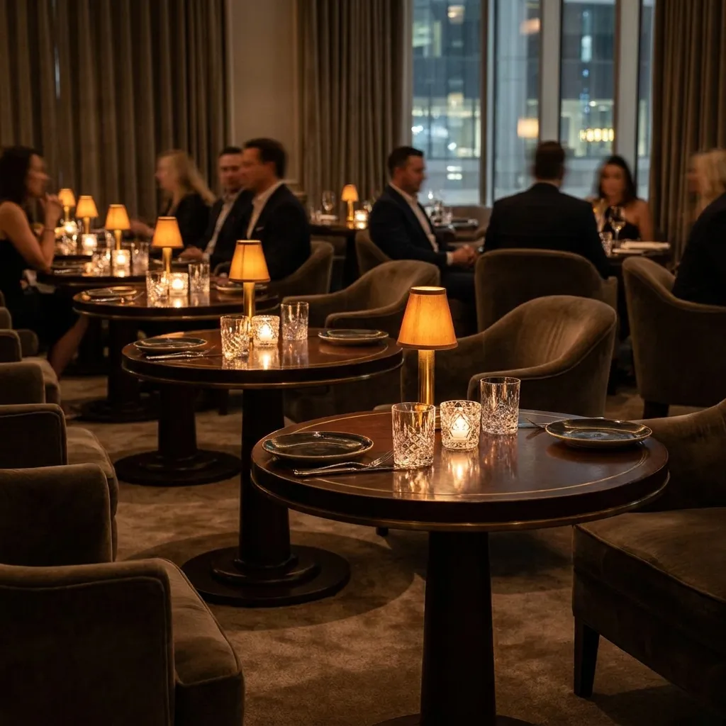 Clubtische bei Abendveranstaltung