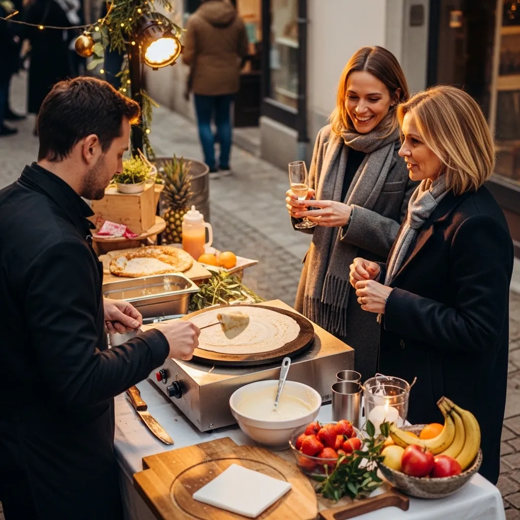 Crêpes-Station auf einem Schweizer Event
