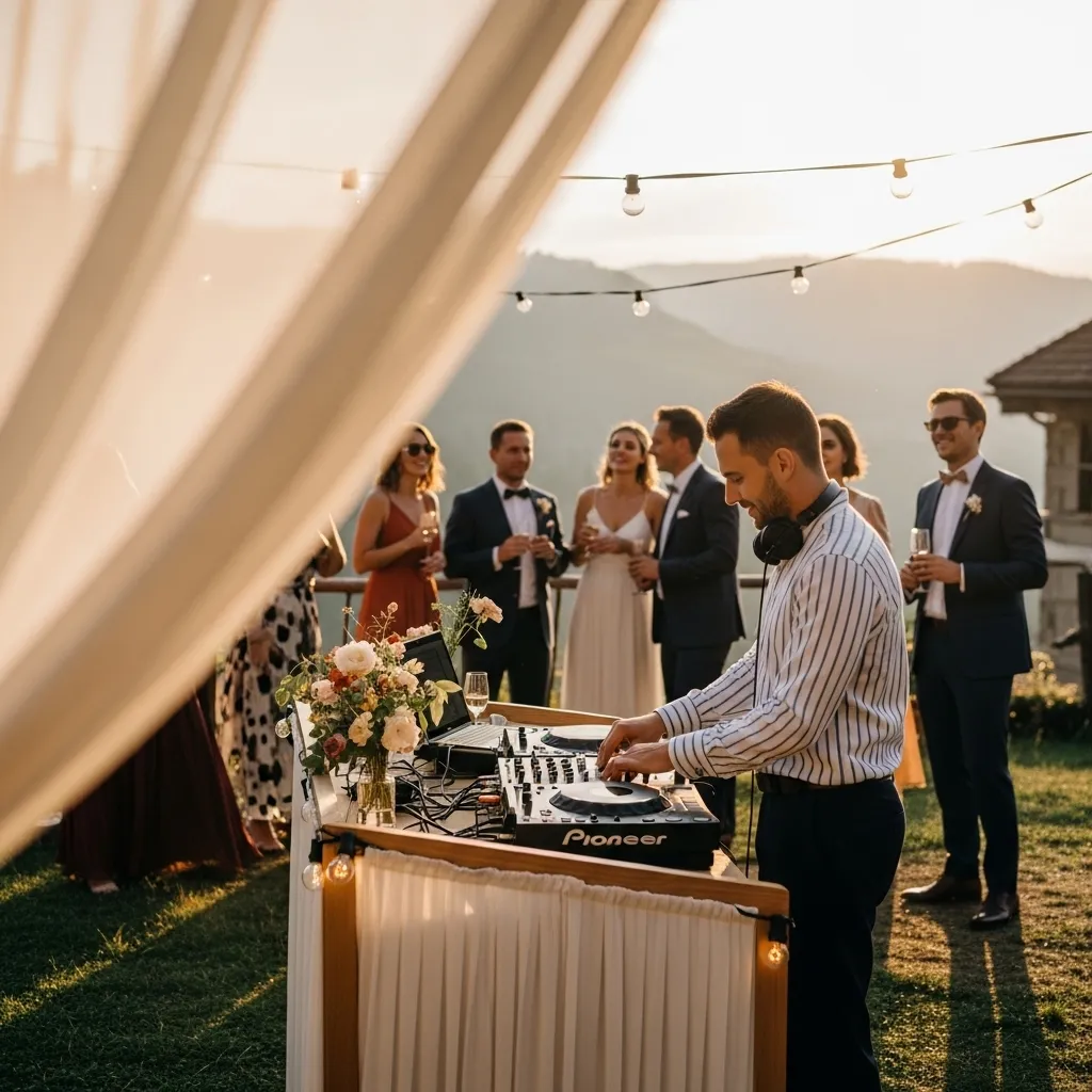 DJ bei einer stilvollen Hochzeit in der Schweiz