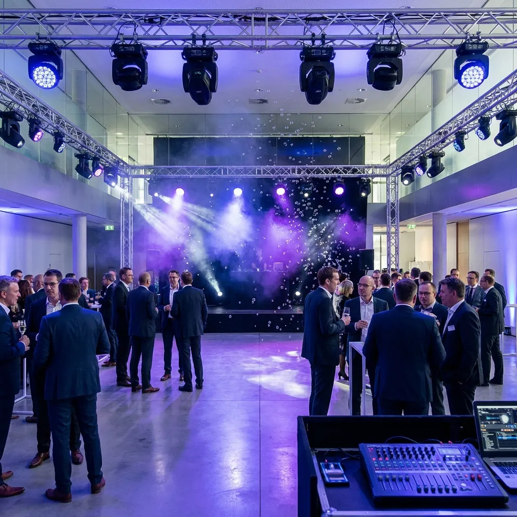 DMX-Lichtsteuerung bei einem Firmenevent