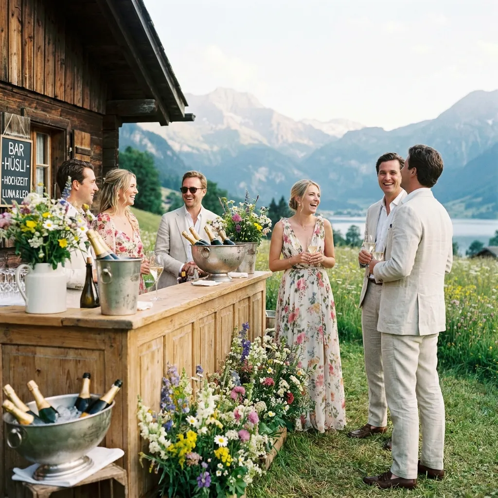 Eiskübel im Einsatz bei Hochzeit