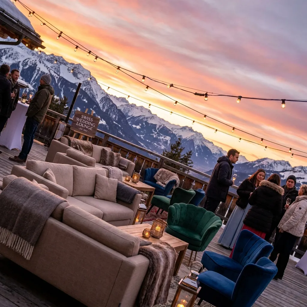 Elegante Lounge für einen Schweizer Event
