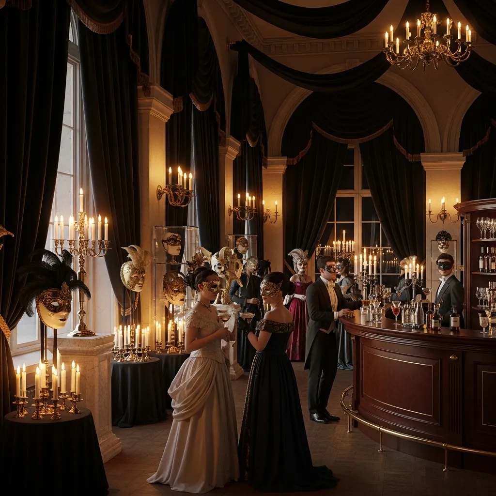 Elegante Maskenball-Dekoration