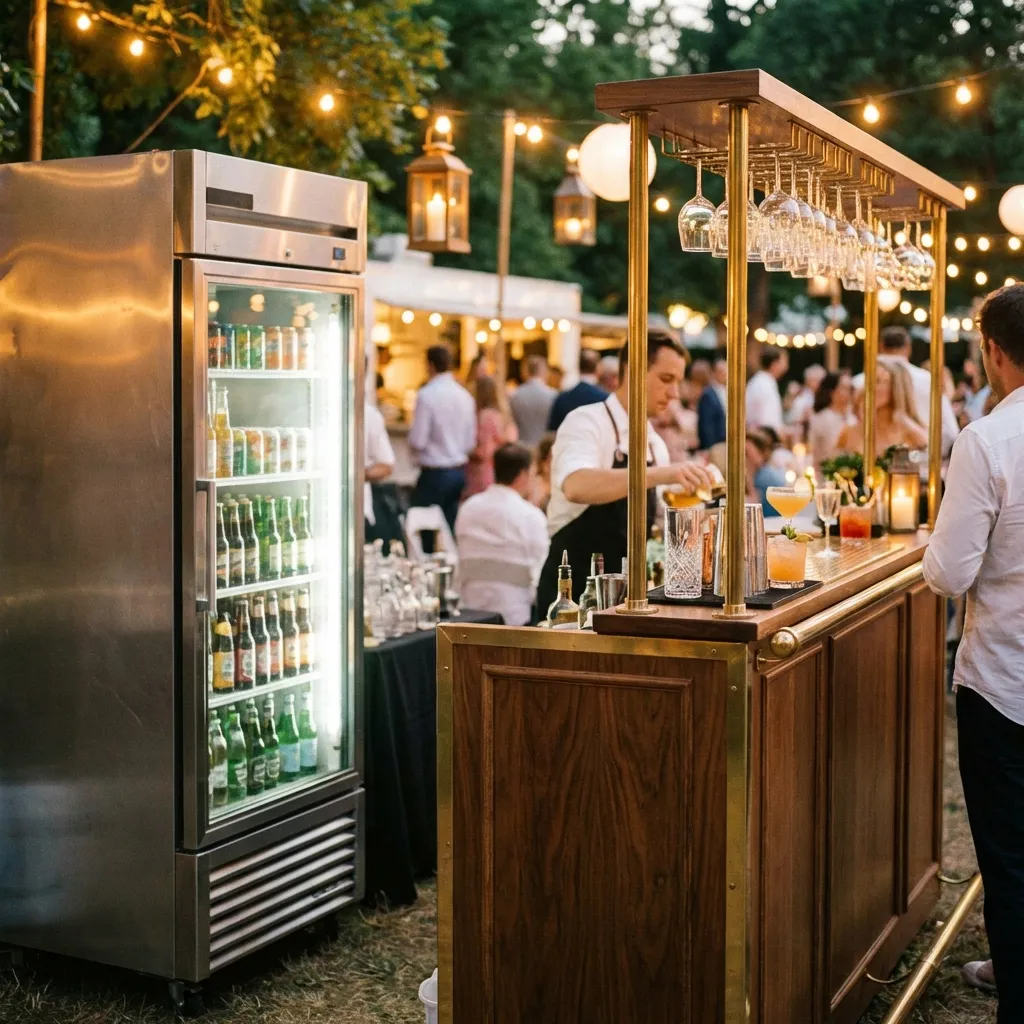 Event‑Kühlschrank im Einsatz