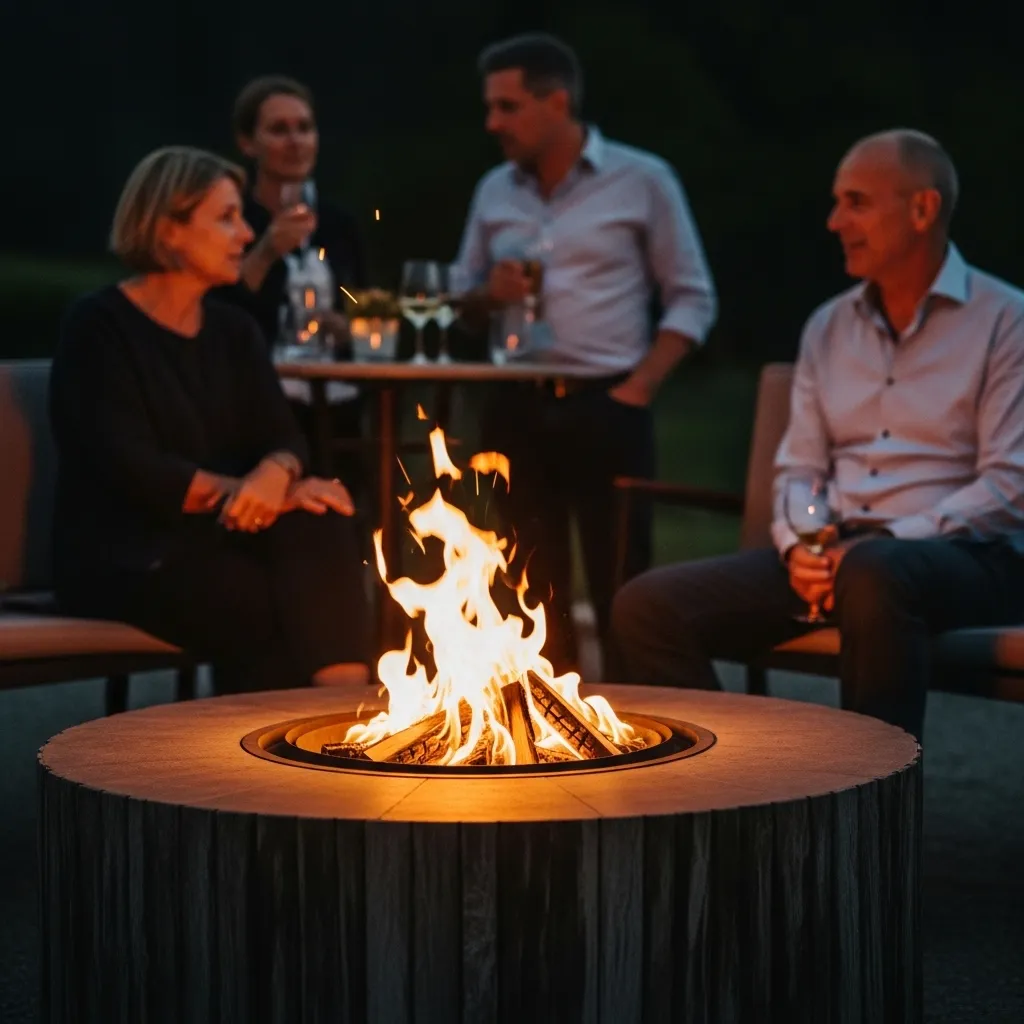 Feuerschale bei Outdoor-Event