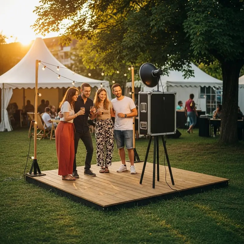 Fotobox mieten für Festivals & Openairs 2 Fotobox auf einem Schweizer Sommerfestival