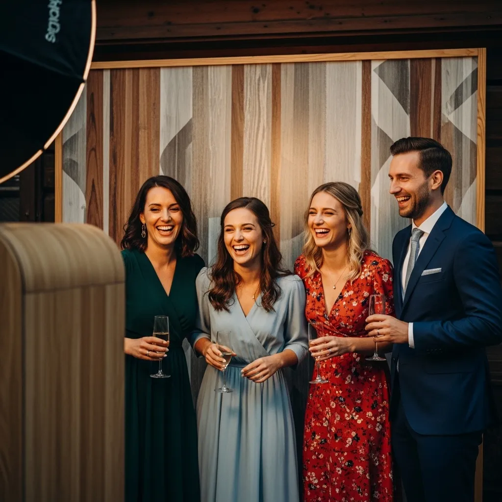 Fotobox auf einer Schweizer Hochzeit im Freien