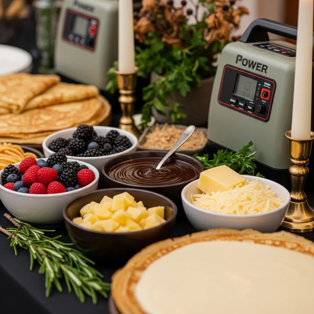 Frische Zutaten für Crêpes-Catering