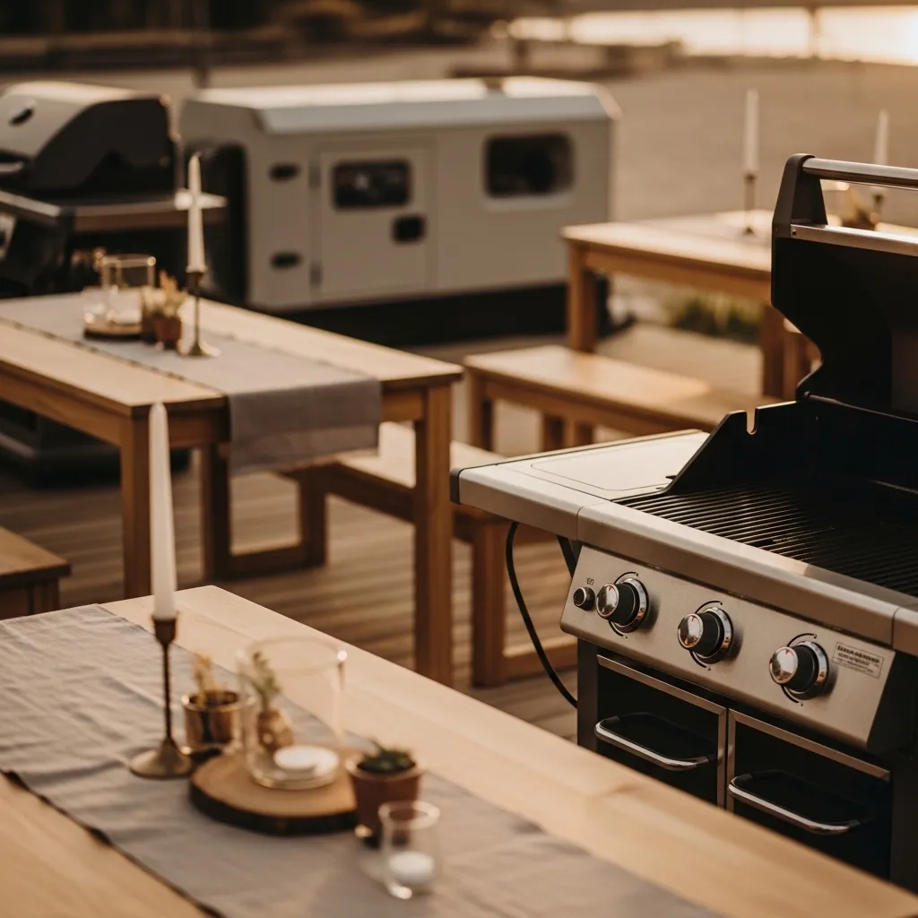 Gasgrill auf einer Schweizer Eventfläche