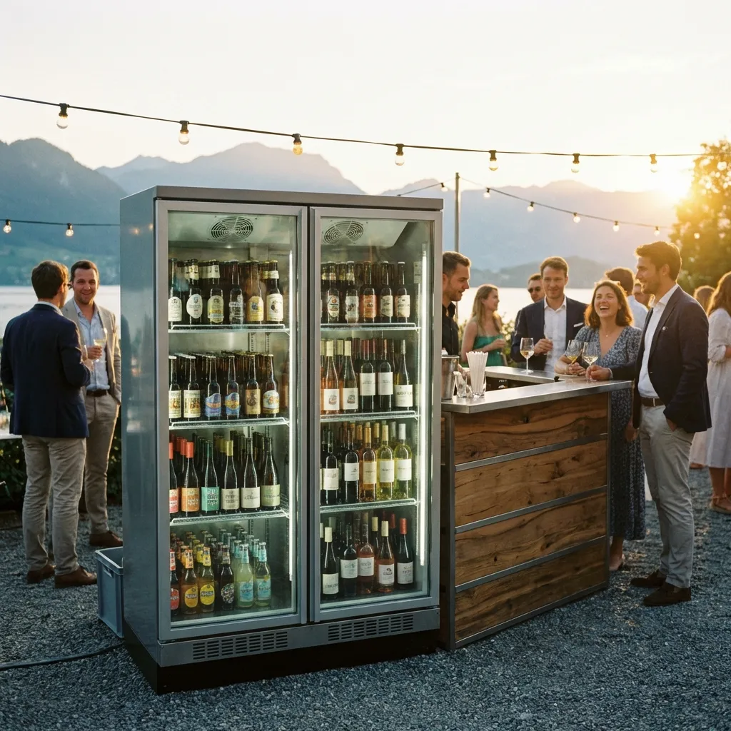 Getränkekühlschrank auf einem Sommer-Event