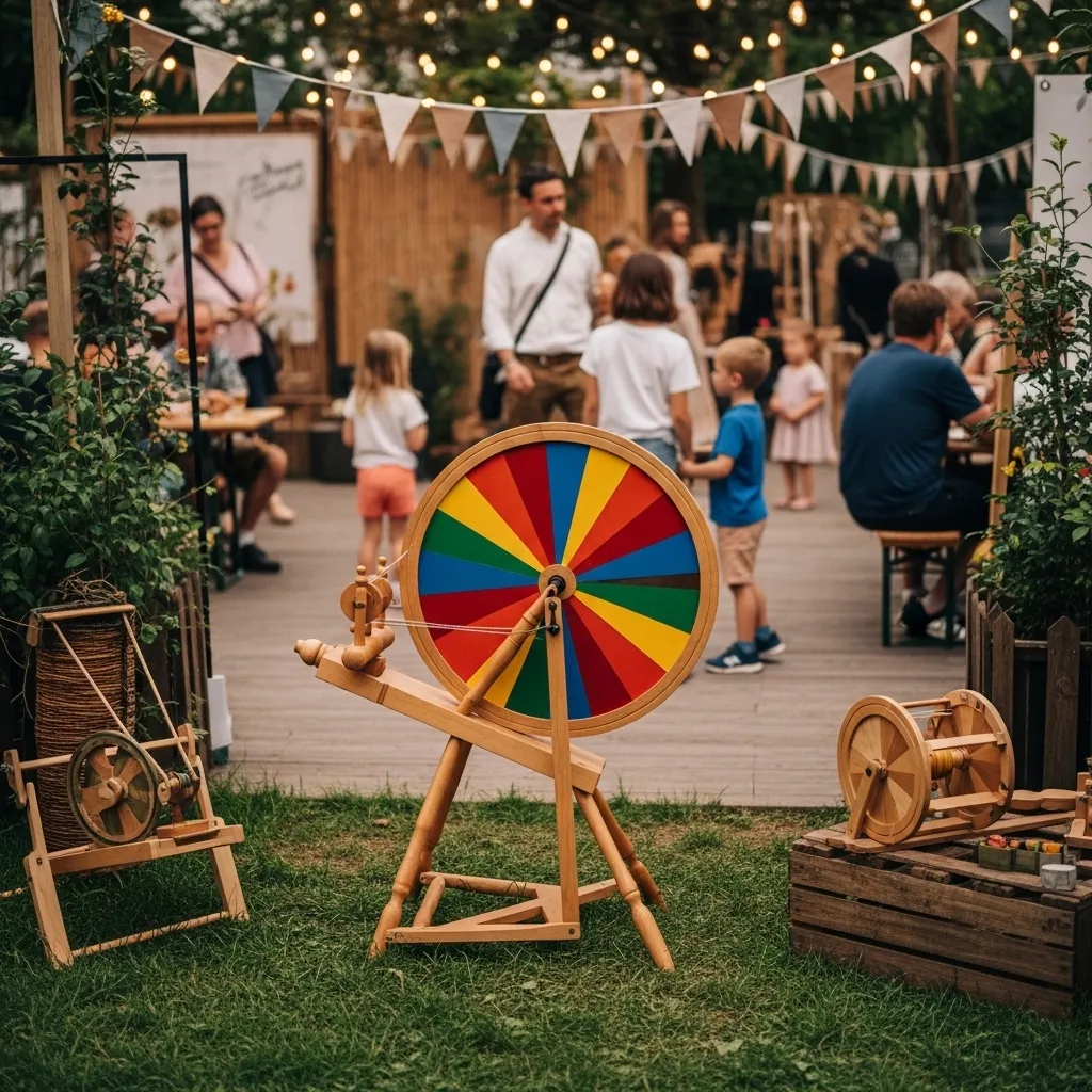 Glücksrad mieten für Kinder 3 Glücksrad auf einem Schweizer Sommerfest