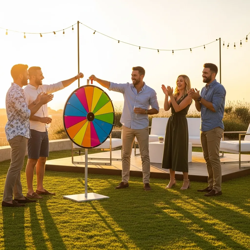 Glücksrad auf Outdoor-Event