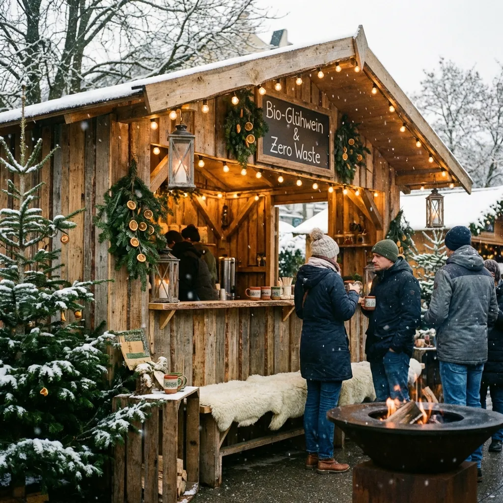 Glühweinstand mit nachhaltiger Ausstattung