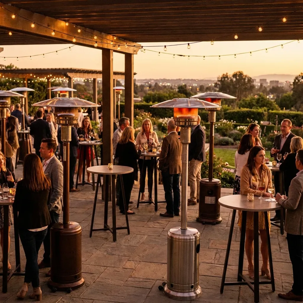 Heizpilz auf Event-Terrasse