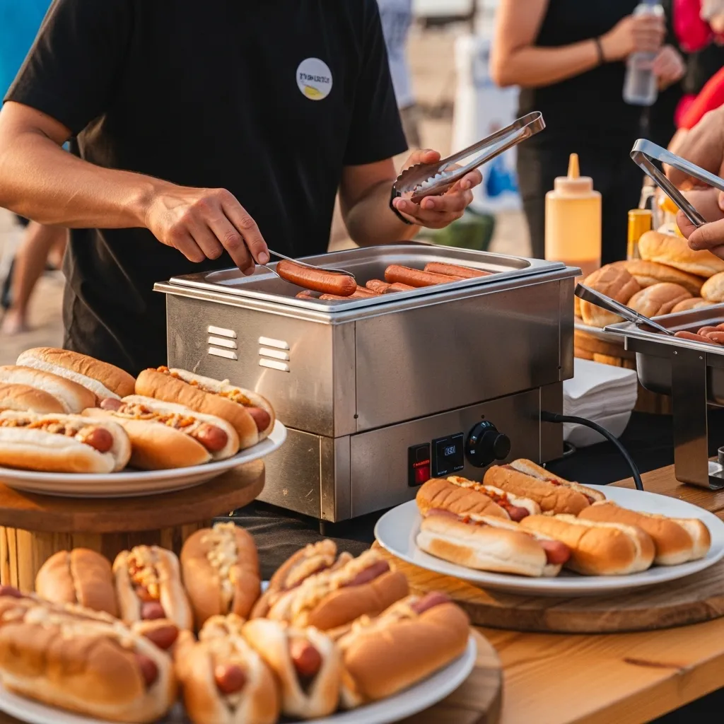 Hot-Dog-Station an einem Schweizer Openair