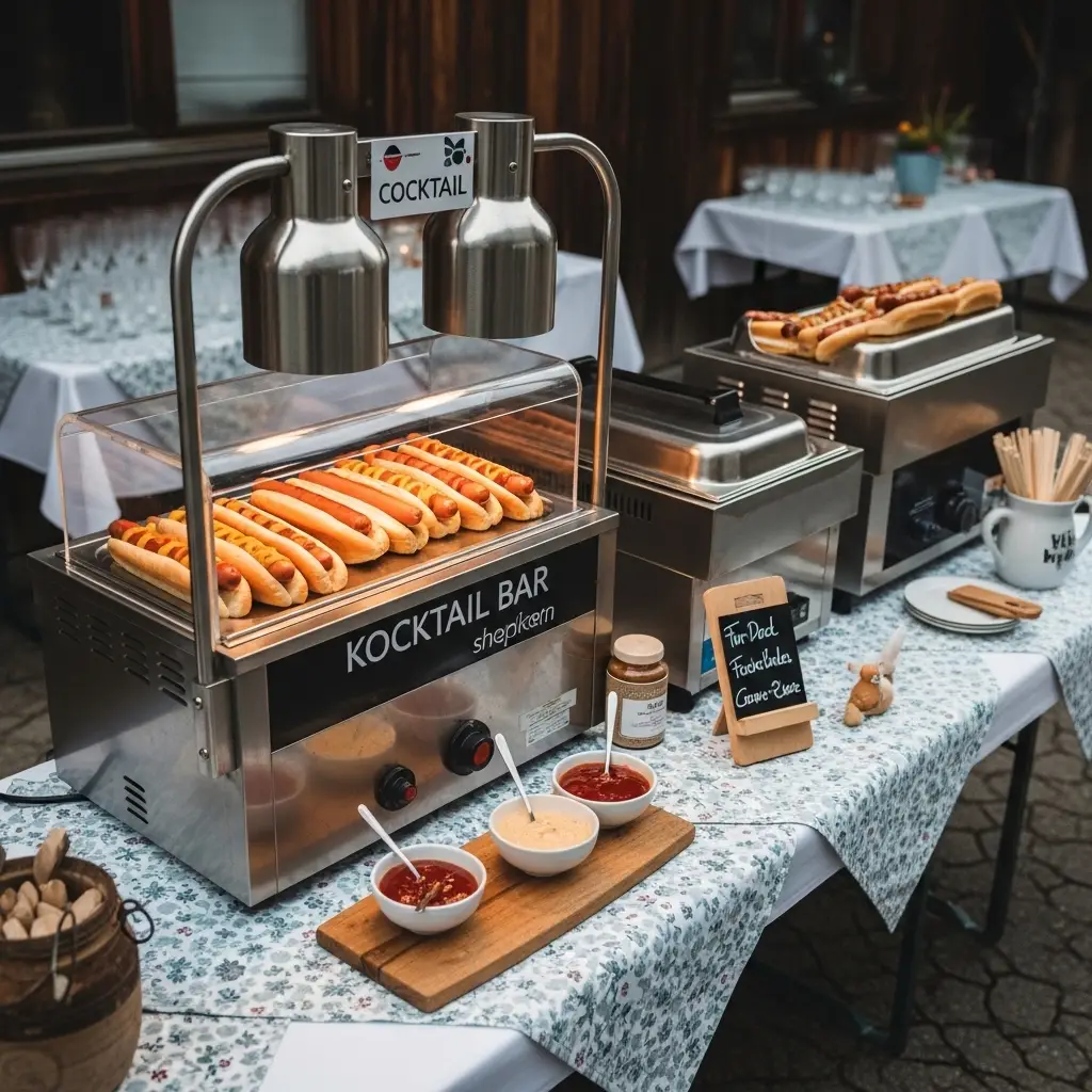 Hotdog-Station auf einem Kinderfest