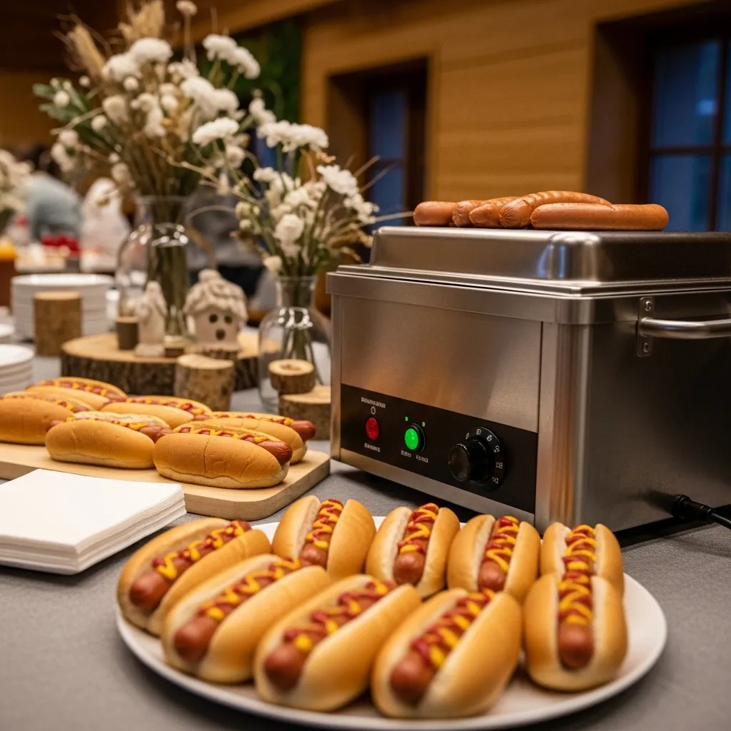 HotDog Maschine mieten für Schulveranstaltungen 2 Hotdog-Station auf einem Schweizer Schulfest