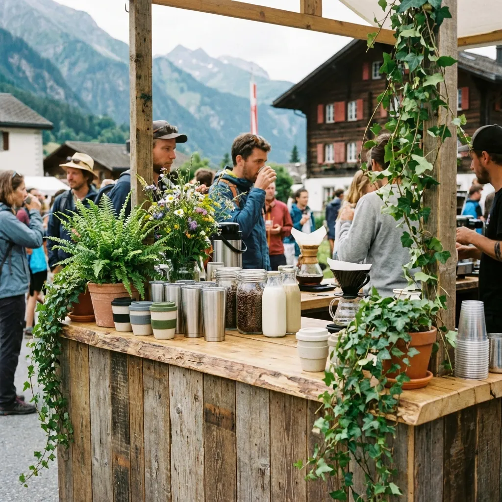 Kaffee-Station bei einem nachhaltigen Event