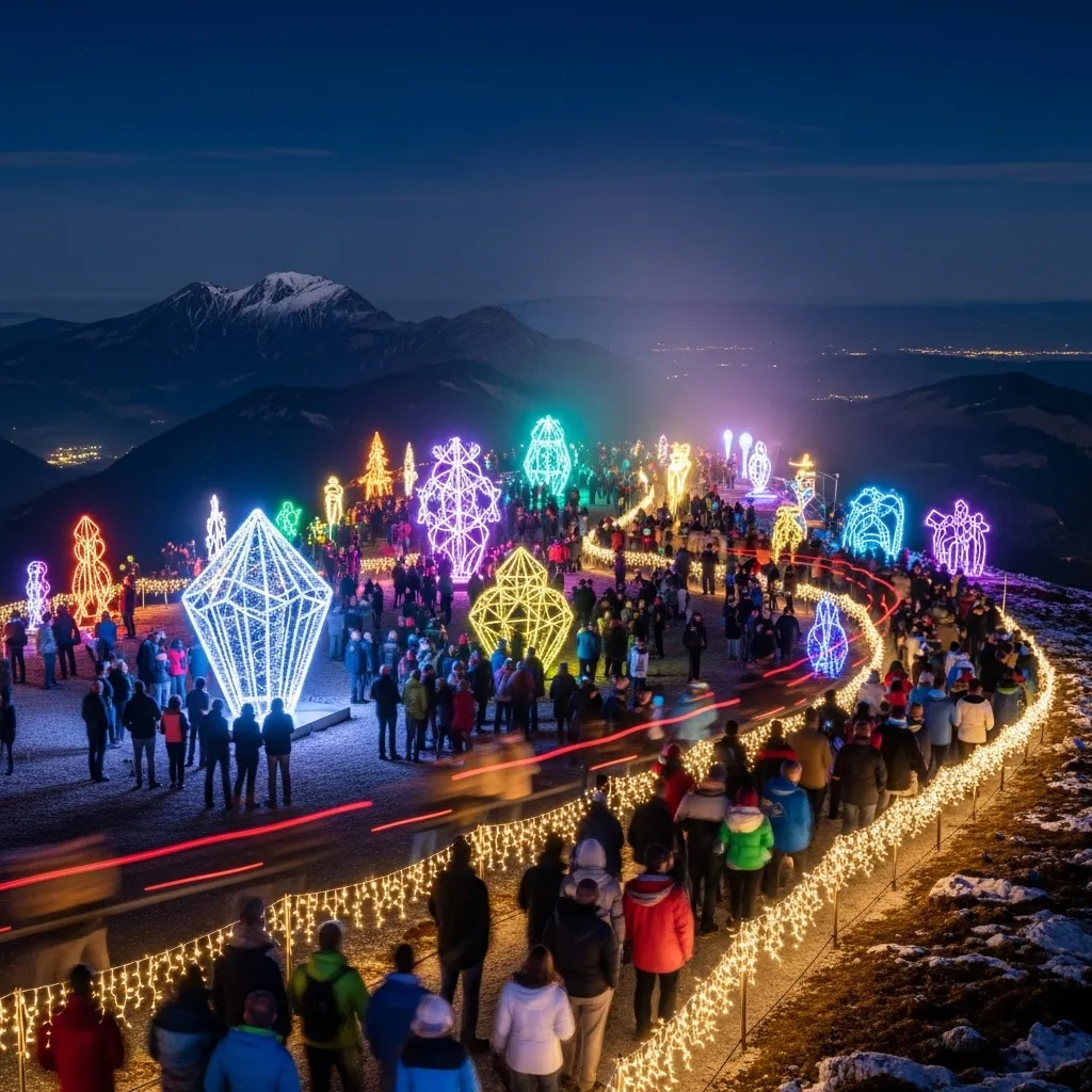 Lichtinstallation Rigi