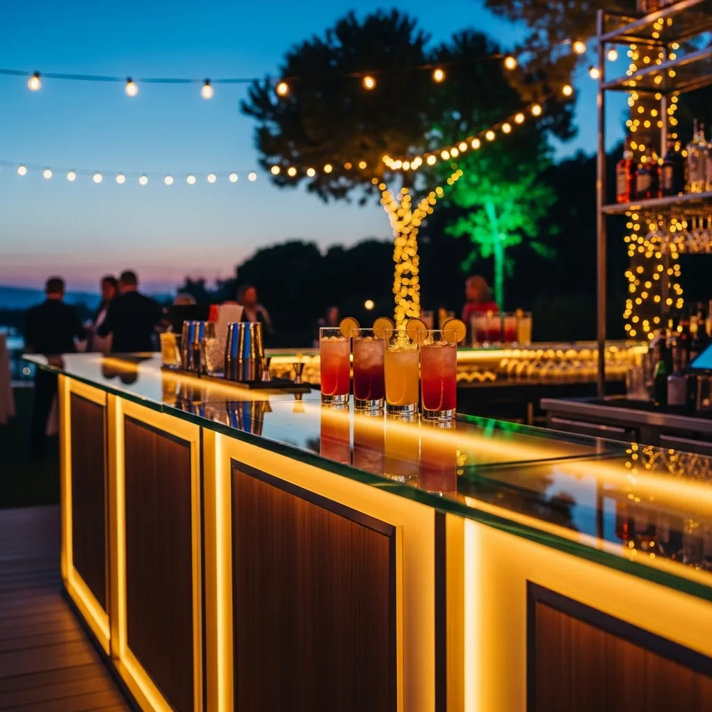 Longdrink Gläser auf Eventbar