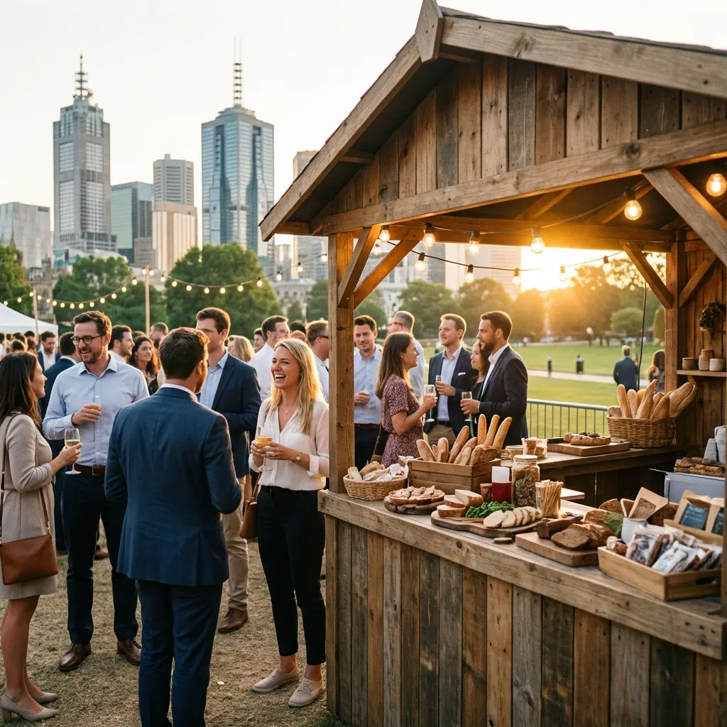 Marktstand auf einem Firmenevent