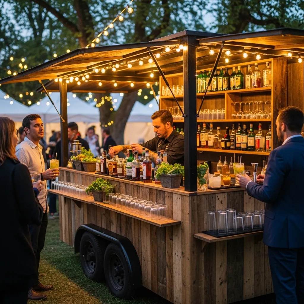 Mobile Bar bei einem Event