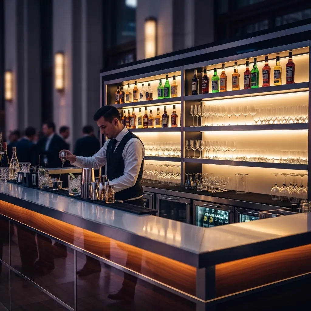 Mobile Bar bei Firmenanlass