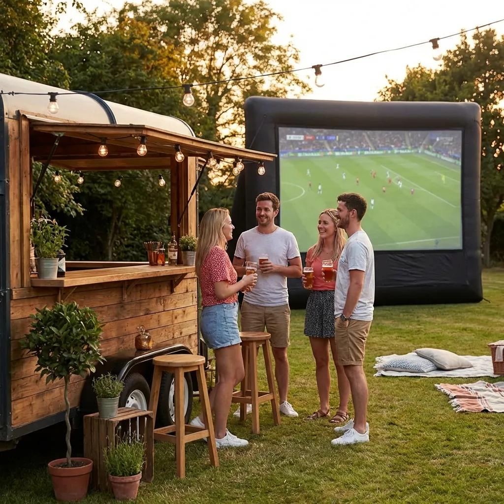 Mobile Bar beim Fussball Public Viewing