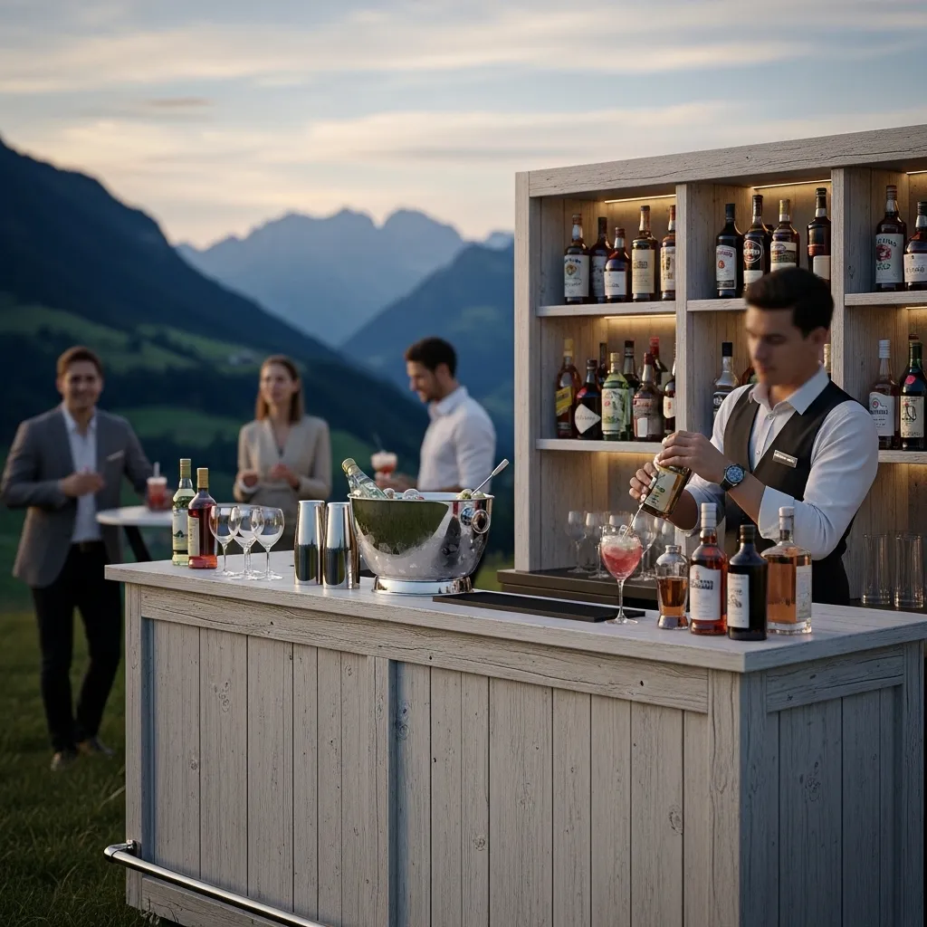 Mobile Bartheke auf Outdoor-Event