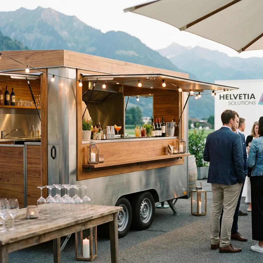 Mobile Food Truck Bar auf Schweizer Event