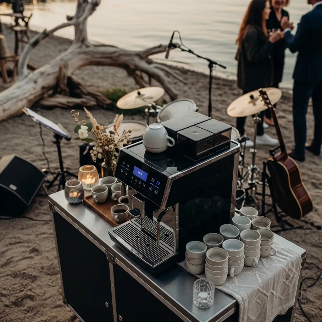 Kaffeemaschine mieten Zürichsee 2 Mobile Kaffee Station an einem Event am Zürichsee