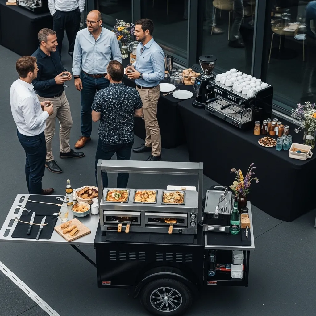 Mobile Raclette-Station bei einer Firmenfeier