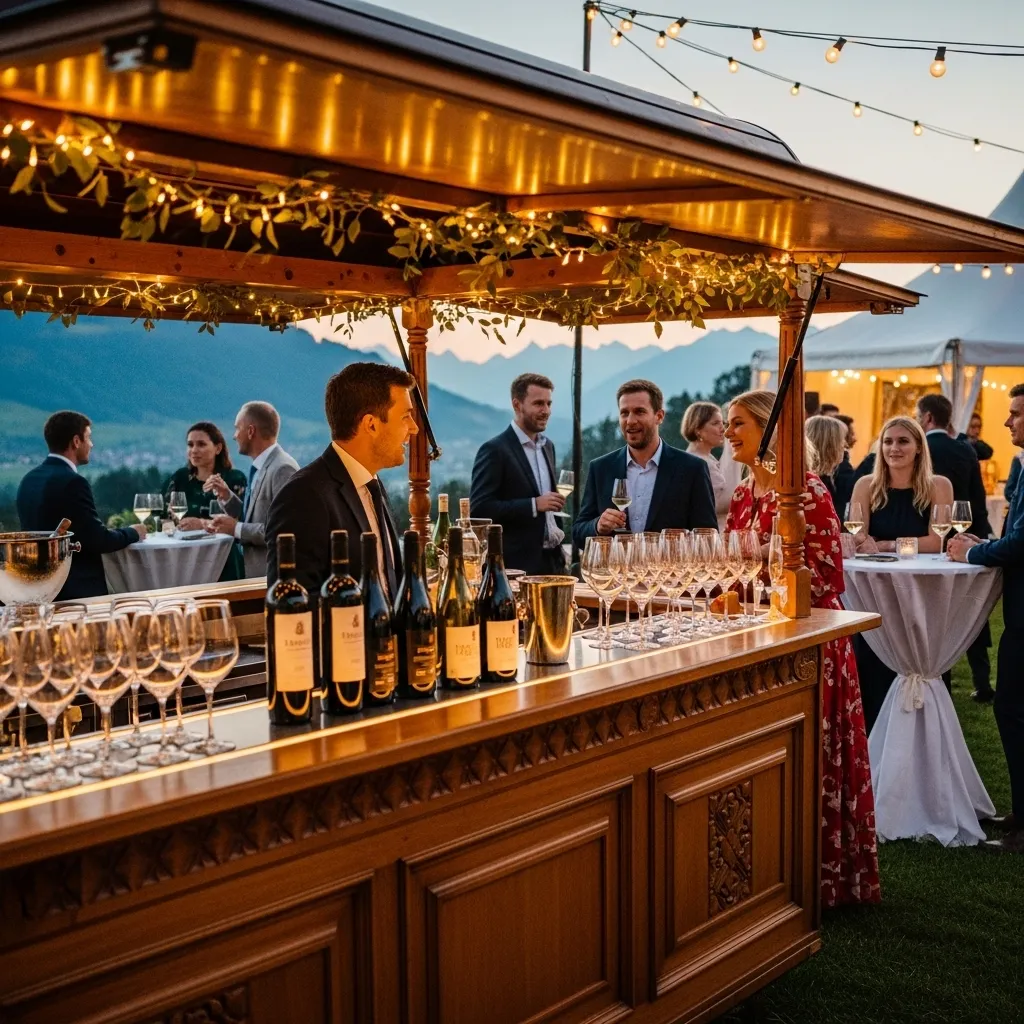 Mobile Weinbar auf einem Schweizer Event