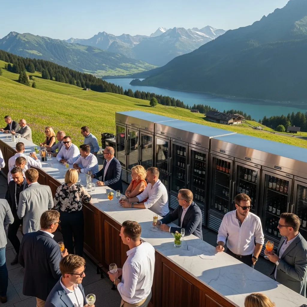 Mobiler Event-Kühlschrank im Einsatz bei einer Outdoor-Veranstaltung