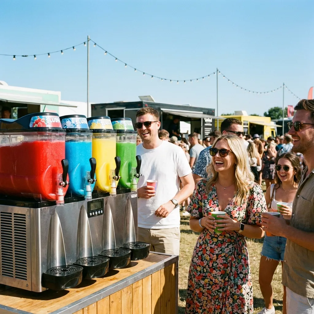 Moderne Slush Eis Maschine auf Event