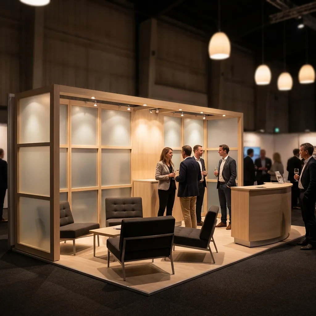 Moderner Messestand auf Event