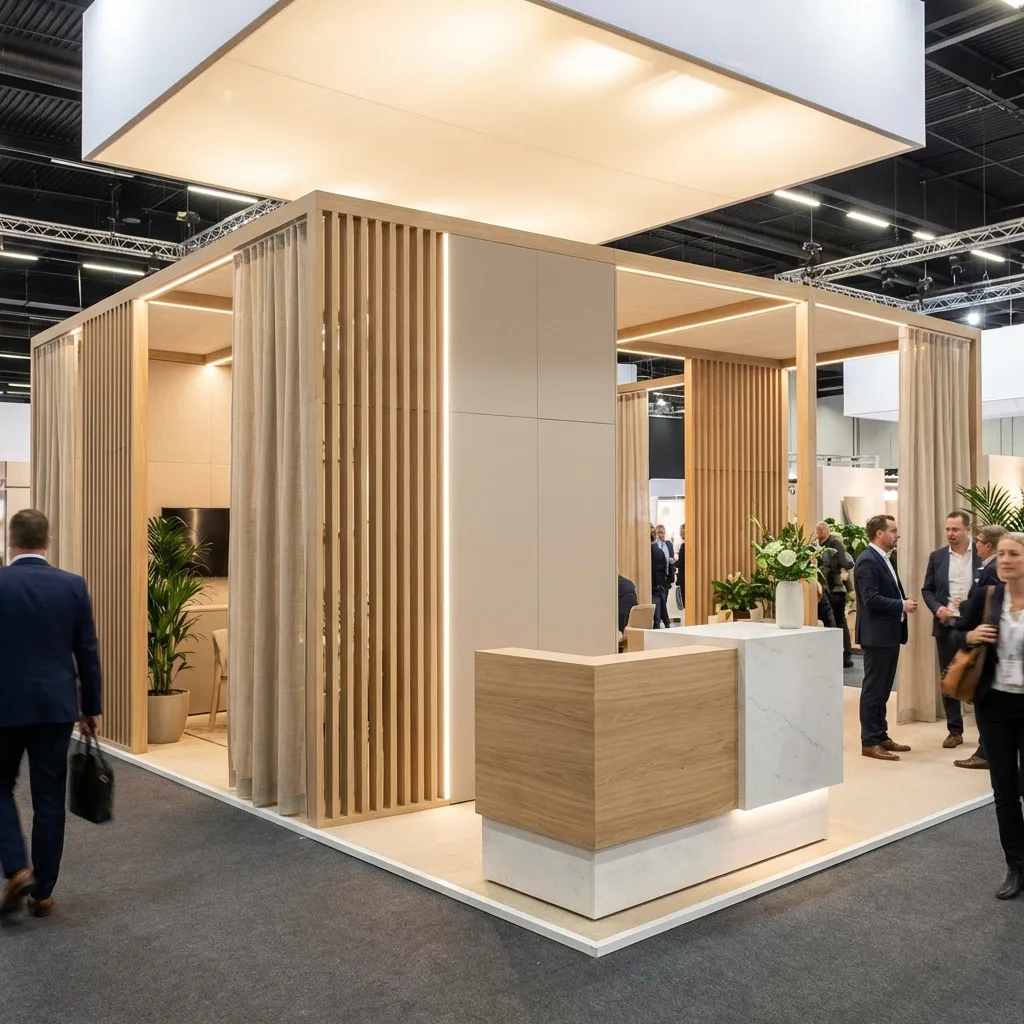 Modularer Messestand mit Theke