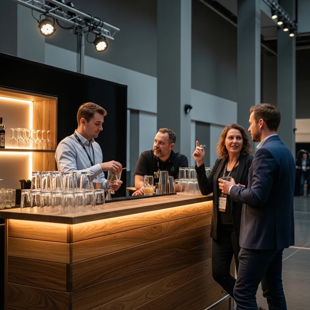 Nachhaltige Barausstattung auf einem Kongress