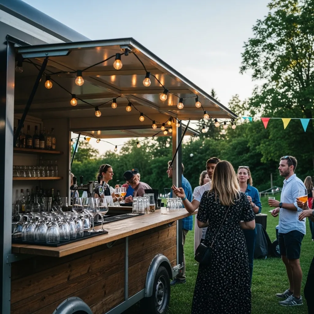 Outdoor-Bar beim Sommerfest
