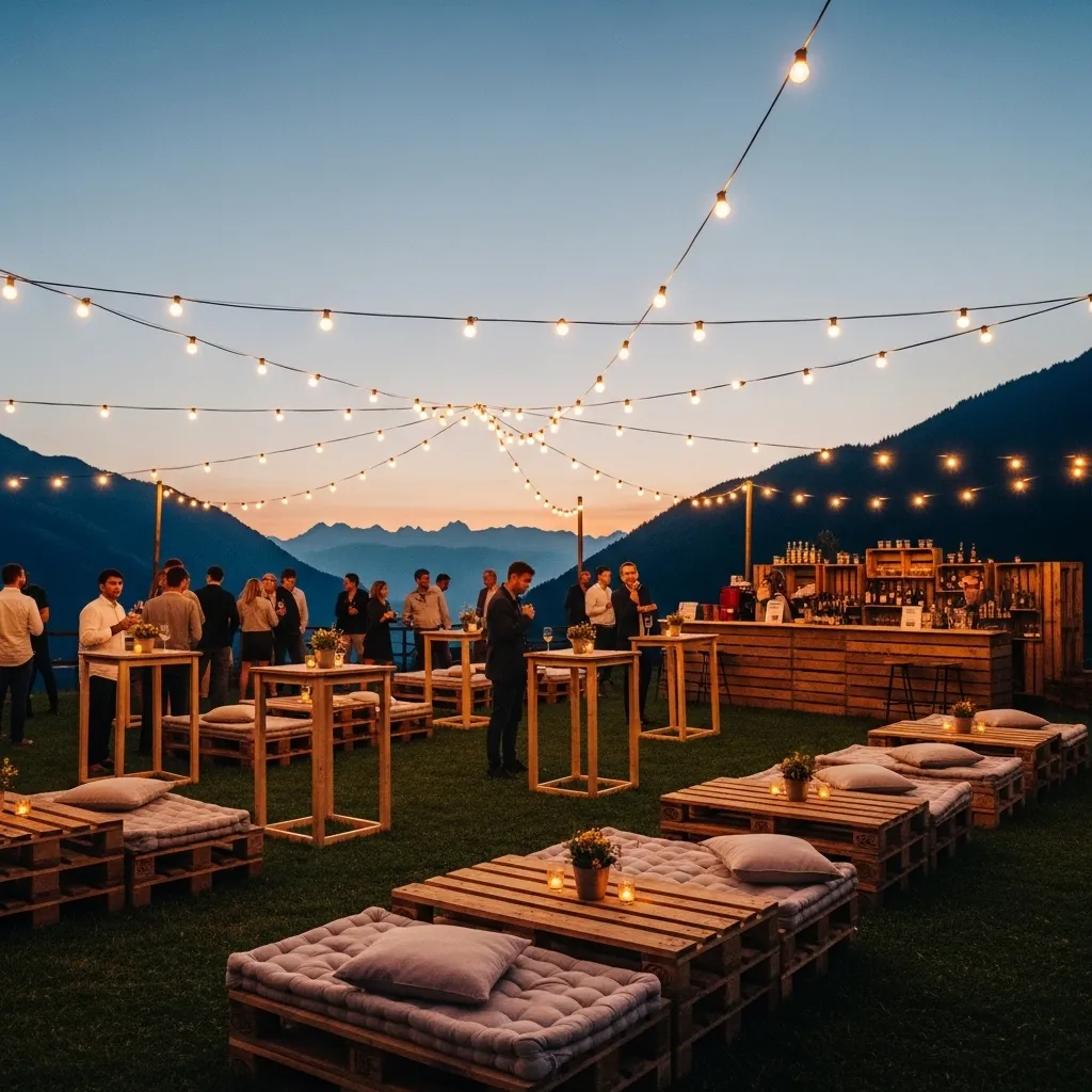 Outdoor Event mit gemietetem Festinventar