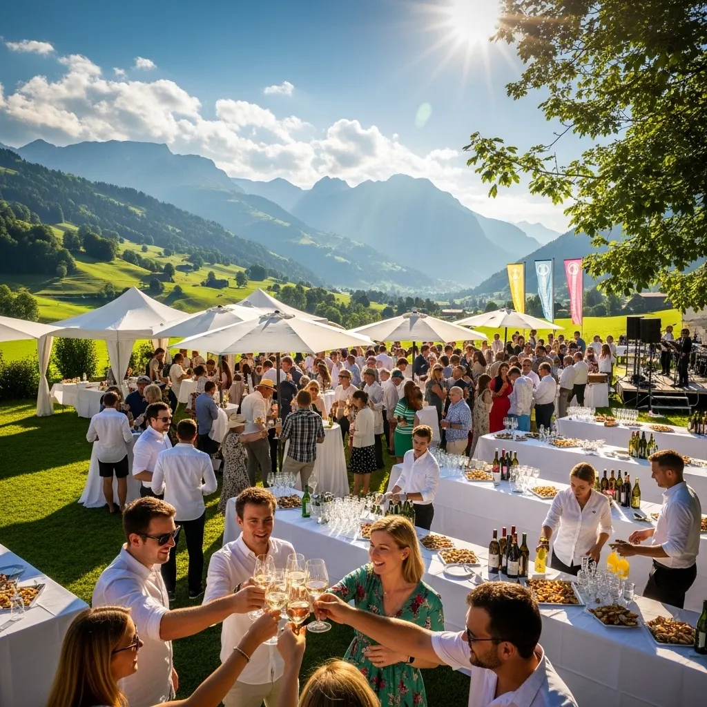 Outdoor-Event mit gemieteten Gläsern